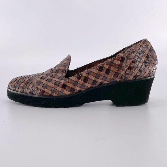 Sesto Meucci Alissa Woven Leather Platform Boho Loafer Shoes - Picture 1 of 6